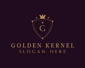 Elegant Crown Shield logo design