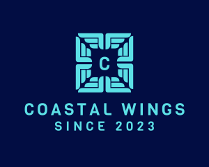 Flight Cube Wings  logo design