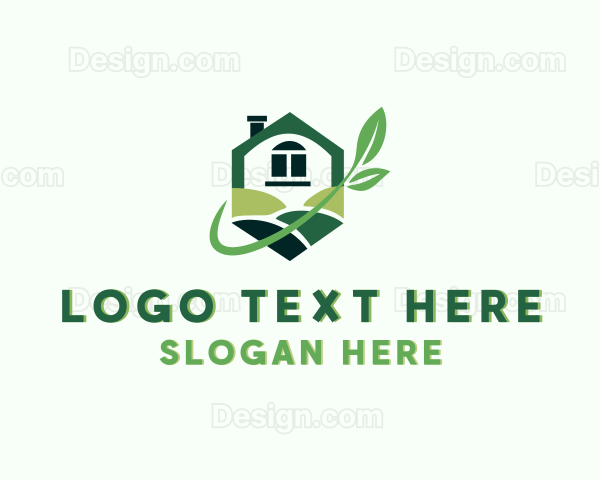 Greenhouse Plant Landscaping Logo