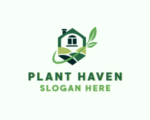 Greenhouse Plant Landscaping  logo design