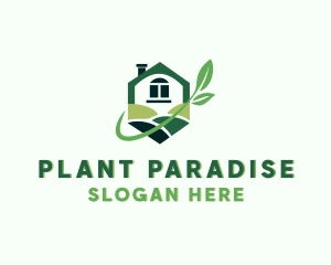 Greenhouse Plant Landscaping  logo design