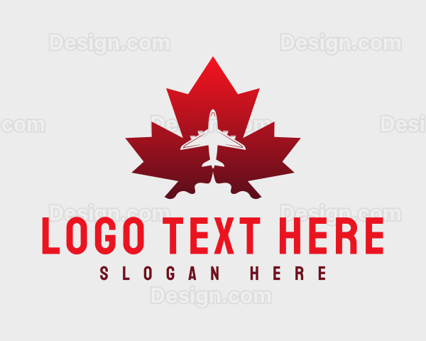 Flying Airplane Canada Logo