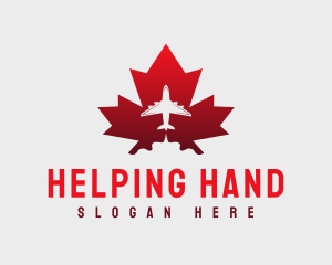 Flying Airplane Canada Logo