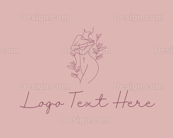 Feminine Nature Nude Woman Logo