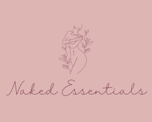 Feminine Nature Nude Woman logo