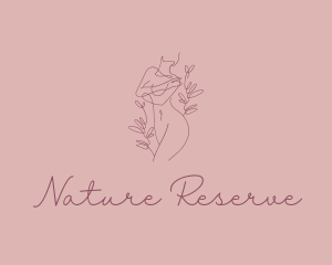 Feminine Nature Nude Woman logo design