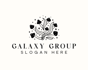 Mushroom Leaves Galaxy logo