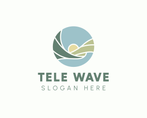 Sunset Wave Travel logo design