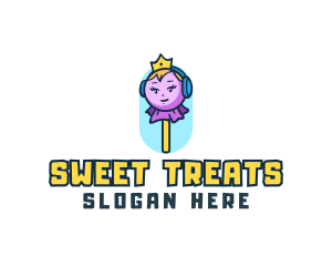 Lollipop Princess Candy logo design