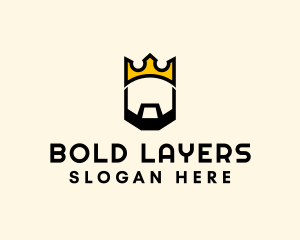 King Crown Beard logo design