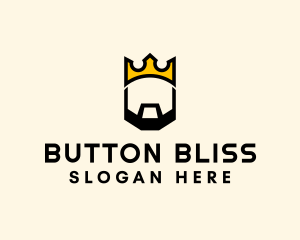 King Crown Beard logo design