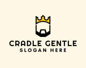 King Crown Beard logo design