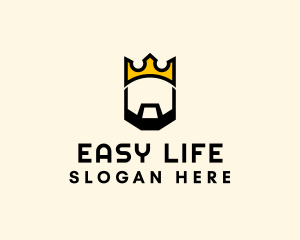 King Crown Beard logo design