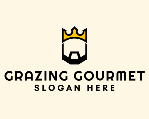 King Crown Beard logo design