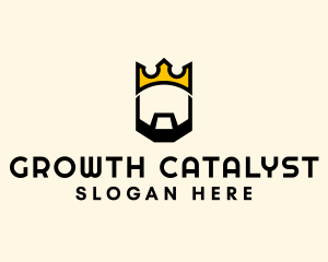 King Crown Beard logo design