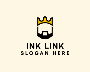 King Crown Beard logo design