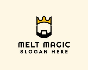 King Crown Beard logo design