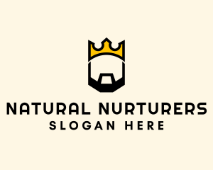 King Crown Beard logo design