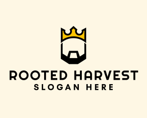 King Crown Beard logo design