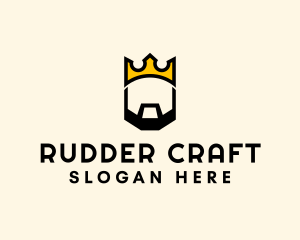 King Crown Beard logo design