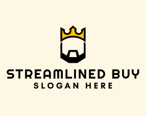 King Crown Beard logo design