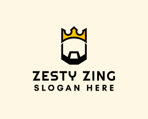 King Crown Beard logo design