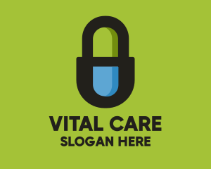 Padlock Medicine Pill logo