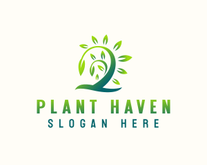 Organic Tree Plant logo design