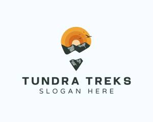 Mountain Trekking Locator logo design