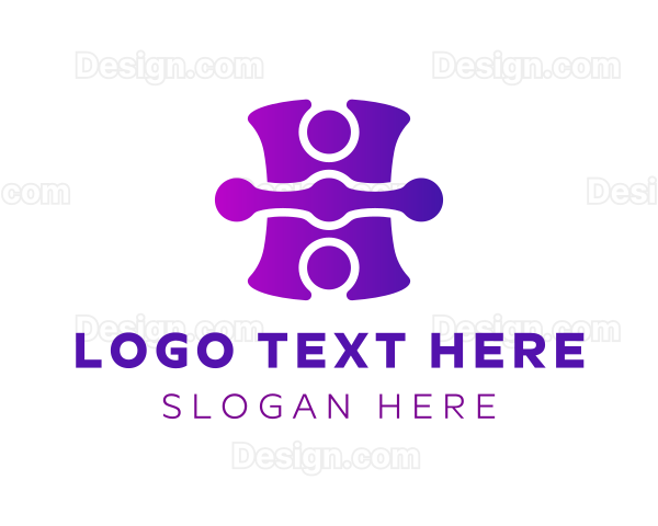 Purple Tech Puzzle Logo