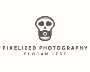 Skull Camera Photographer logo design