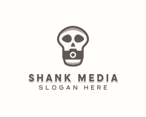 Skull Camera Photographer logo design