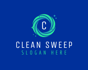 Swirl Cleaning Sparkle logo design