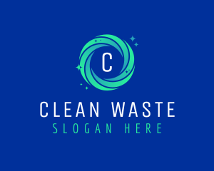 Swirl Cleaning Sparkle logo design