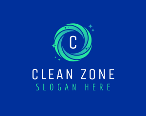 Swirl Cleaning Sparkle logo design