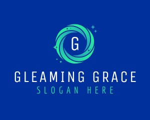 Swirl Cleaning Sparkle logo design