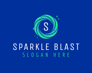 Swirl Cleaning Sparkle logo design