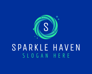 Swirl Cleaning Sparkle logo design