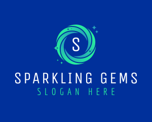 Swirl Cleaning Sparkle logo design