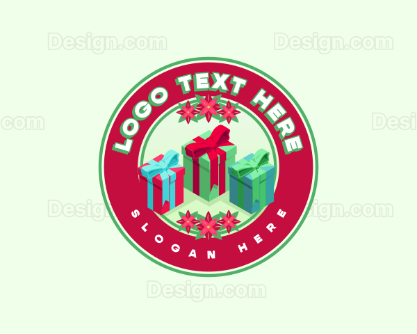 Festive Christmas Gift Logo