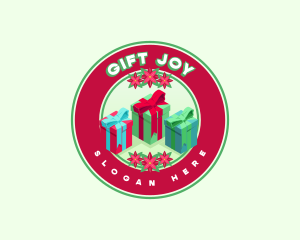 Festive Christmas Gift logo design