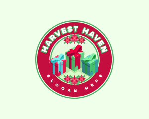 Festive Christmas Gift logo design