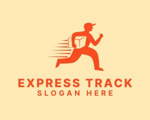 Express Delivery Man logo design