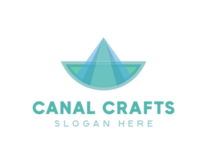 Origami Sail Boat logo