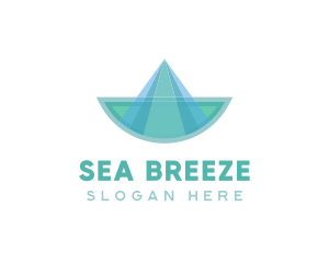 Origami Sail Boat logo design