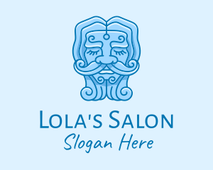 Blue Male Salon  logo design