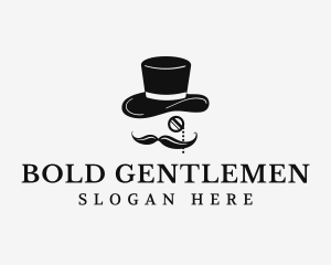 Gentlemen Hat Monocle logo design