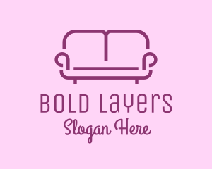 Purple Sofa Furniture logo design