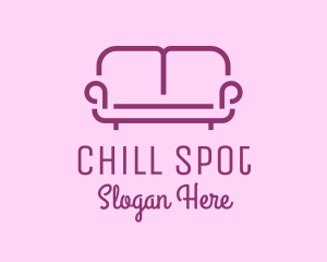 Purple Sofa Furniture logo design