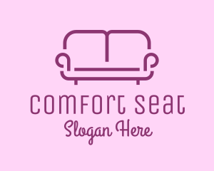 Purple Sofa Furniture logo design